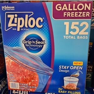 Ziploc Double Zipper Freezer Bag, Gallon, 38-count, 4-pack